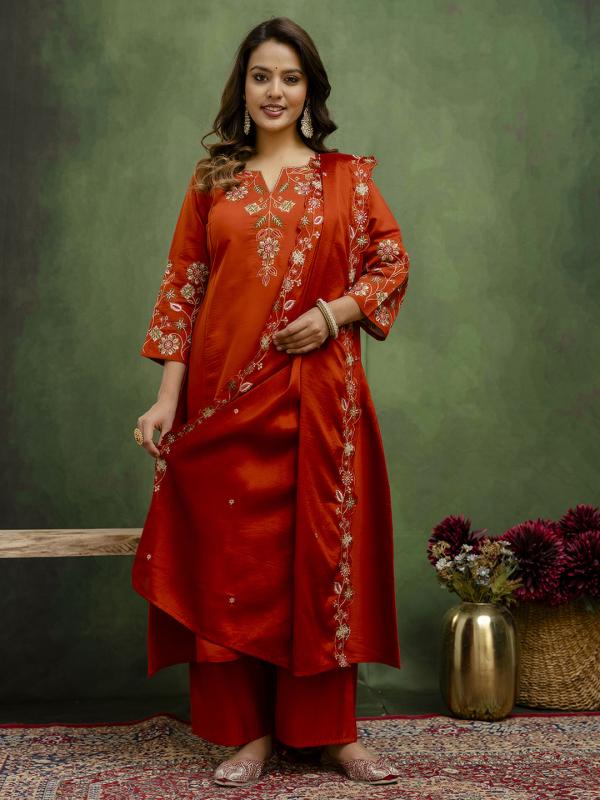 VP 9713 Women Anarkali Kurta with Pant & Chinon Dupatta Suits, Festive Ethnic Set Sale price Rs.2,249.00 Regular price Rs.5,599.00